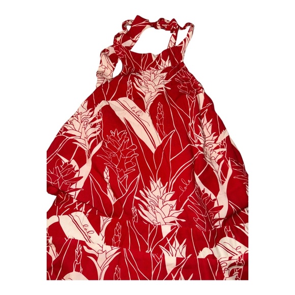 Simply Sisters Open Back Halter Maxi Dress Red Olena XL - Picture 3 of 5